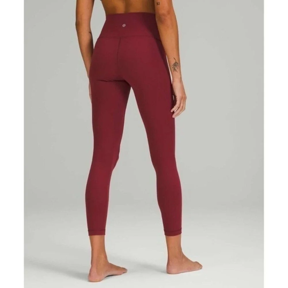 Lululemon‎ High Rise Full Length Fitted Stretch Leggings Red Women 6